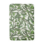 Tapis De Bain Branches d'olive sur blanc (Devant (Vertical))