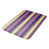 Tapis De Bain Brayures rose, jaune et bleue (Angle)