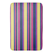 Tapis De Bain Brayures rose, jaune et bleue (devant Vertical)
