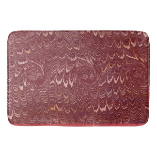 Tapis De Bain brick red marble print