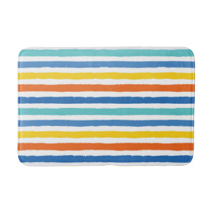 Tapis De Bain Bright Beach Striped Motif