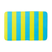 Tapis De Bain Bright Blue and Yellow Stripes  (Devant)