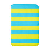 Tapis De Bain Bright Blue and Yellow Stripes  (Devant (Vertical))