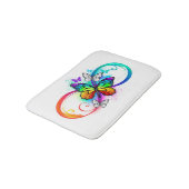 Tapis De Bain Bright infinity with rainbow butterfly (Angle)
