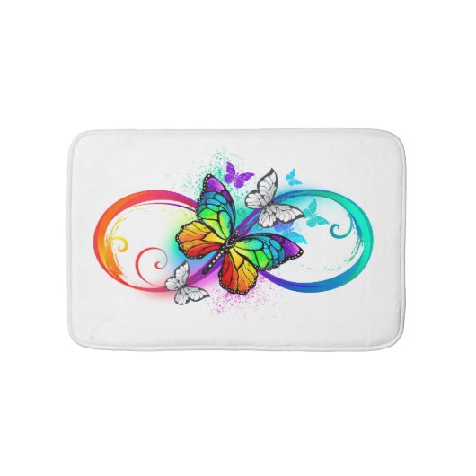 Tapis De Bain Bright infinity with rainbow butterfly (Devant)