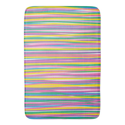 Tapis De Bain Bright Vertical Summer Stripes (devant Vertical)