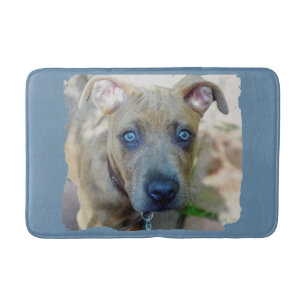 Tapis De Bain Brindle Pit Bull Puppy par Shirley Taylor