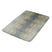 Tapis De Bain Brique en mosaïque gris et jaune (Angle)