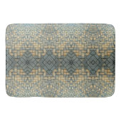 Tapis De Bain Brique en mosaïque gris et jaune (Devant)