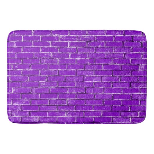 Tapis De Bain Briques violettes photo (Devant)