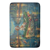 Tapis De Bain Brittany Spaniel Noël Festive Voyage (devant Vertical)