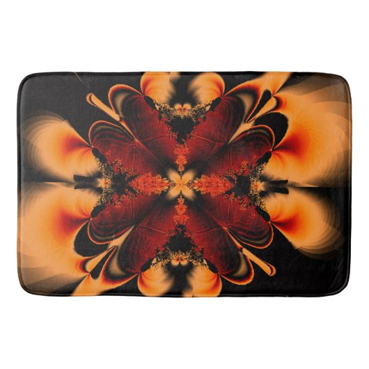 Tapis De Bain Bronze Plumes fractales (Devant)