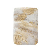 Tapis De Bain Brosse d'or blanc à texture peinte. (Devant (Vertical))