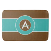 Tapis De Bain Brown et Turquoise (Devant)