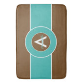 Tapis De Bain Brown et Turquoise (devant Vertical)