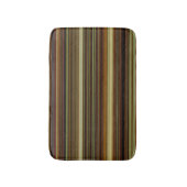 Tapis De Bain Brown Gold et Green Stripes (Devant (Vertical))