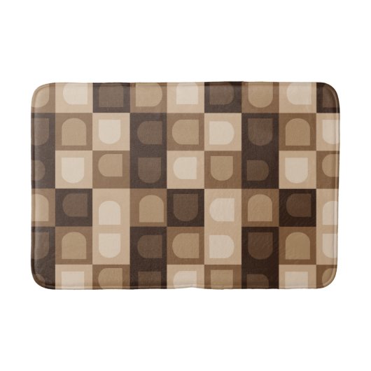 Tapis De Bain Brown moderne Boho Arch Motif Aztèque géométrique (Devant)