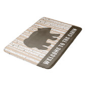 Tapis De Bain Brown Ours Birch Trees Rustic Lodge Cabine (Angle)