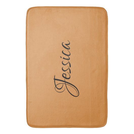 Tapis De Bain Brown simple nom de script simple (devant Vertical)