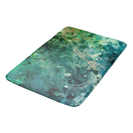 Tapis De Bain Bruit vert Abstrait (Angle)