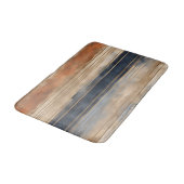 Tapis De Bain Brûlé Orange Navy Dusty Bleu Distressed (Angle)