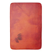 Tapis De Bain Brûlé Orange Persimmon Feuilles Abtract Automne (devant Vertical)