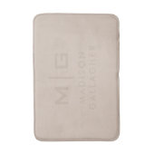 Tapis De Bain Brun clair pastel beige doux et solide (Devant (Vertical))