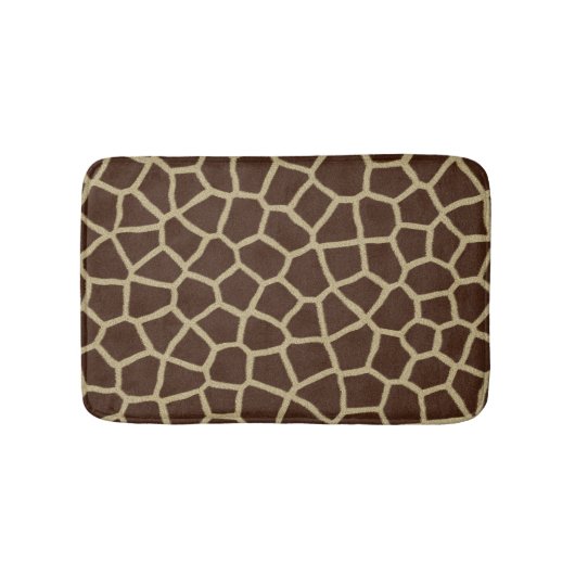 Tapis De Bain Brun de poster de animal de girafe (Devant)