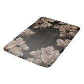 Tapis De Bain Brun foncé et bronze feuilles rustique automne gla (Angle)