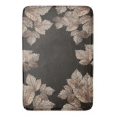 Tapis De Bain Brun foncé et bronze feuilles rustique automne gla (devant Vertical)