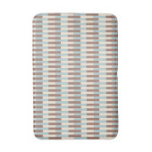 Tapis De Bain Brun Tan Bleu Rayures (Devant (Vertical))
