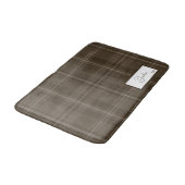 Tapis de bain brunette à carreaux modernes (Angle)