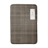 Tapis de bain brunette à carreaux modernes (Devant (Vertical))