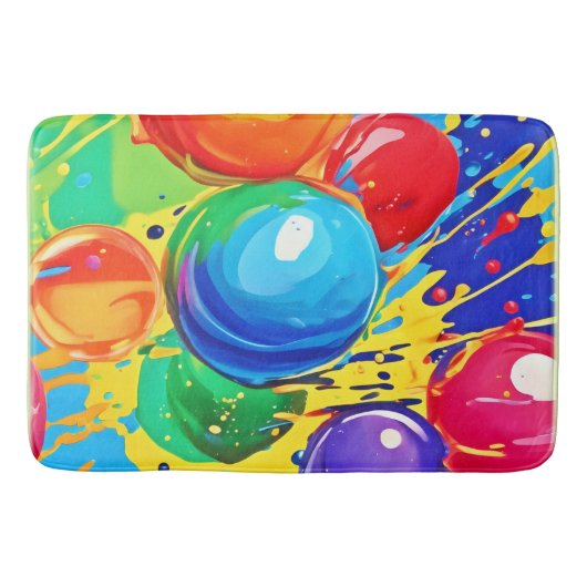 Tapis De Bain Bubble Pop, Bright et Bold (Devant)