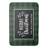 Tapis De Bain Buffalo Check Joyeux Noël Ferme Porte (devant Vertical)