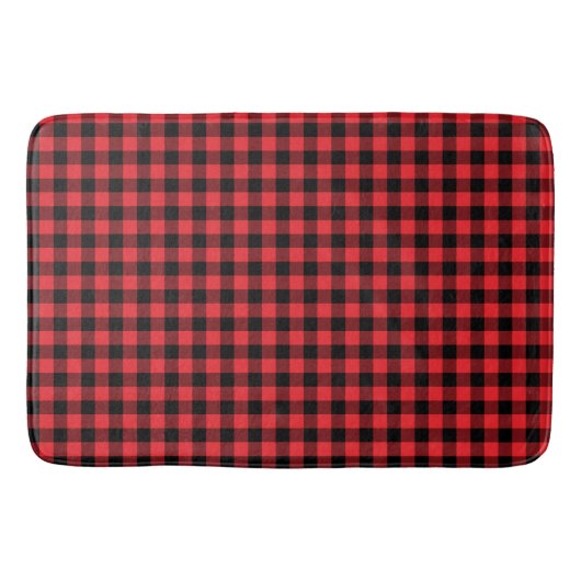 Tapis De Bain Buffalo Plaid Red Black Check (Devant)