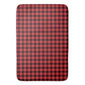 Tapis De Bain Buffalo Plaid Red Black Check (devant Vertical)