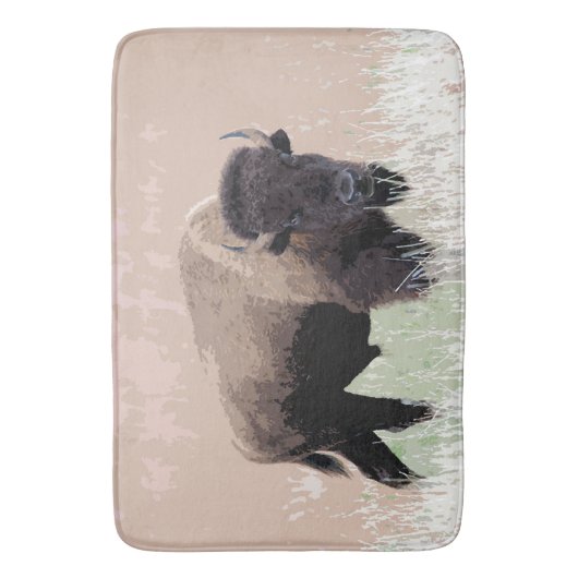 Tapis De Bain Buffle / Bison (devant Vertical)