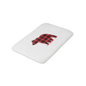 Tapis De Bain Buffle d'ours noir Chèque de bain Mat (Angle)