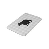 Tapis De Bain Buffle d'ours noir Chèque de bain Mat (Angle)