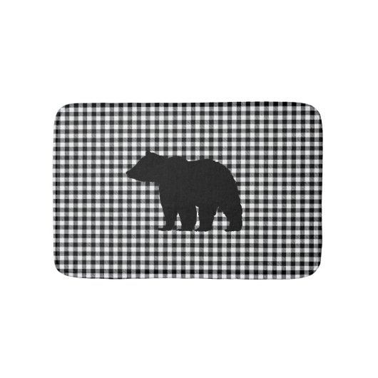 Tapis De Bain Buffle d'ours noir Chèque de bain Mat (Devant)