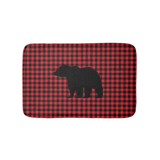 Tapis De Bain Buffle d'ours noir Chèque de bain Mat (Devant)