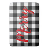 Tapis De Bain Buffle noir et blanc de Noël plaqué (devant Vertical)