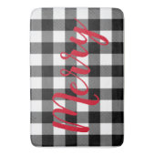 Tapis De Bain Buffle noir et blanc de Noël plaqué (devant Vertical)