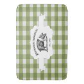 Tapis De Bain Buffle vert Plaid Farm Pig Bain Mat (devant Vertical)