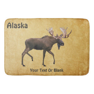 Tapis De Bain Bull Moose Sur Ancien Papier
