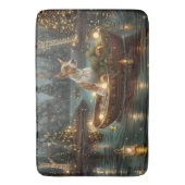 Tapis De Bain Bull Terrier Noël Festive Voyage (devant Vertical)