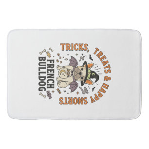 Tapis De Bain Bulldog français trickster Halloween