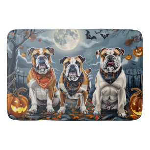 Tapis De Bain Bulldog Halloween Éffrayant