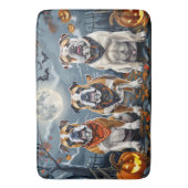 Tapis De Bain Bulldog Halloween Éffrayant (devant Vertical)
